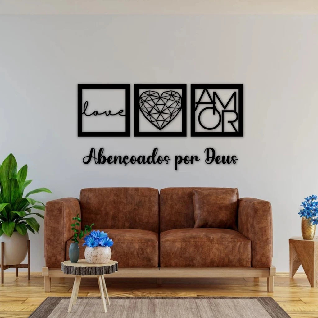 Quadro Decorativo Frases Vazadas - Sua Casa, Seu Estilo - Lugar Favorito