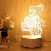 Abajur LED 3D Personalizado - Iluminação Noturna para Quarto - Lugar Favorito