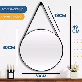 Espelho Redondo Adnet 30cm - Elegância Atemporal para sua Casa - Lugar Favorito