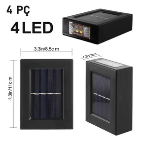 Luminária Solar de Parede "Lugar Favorito" - 2 LED - À Prova D'água - Jardim, Muro e Varanda