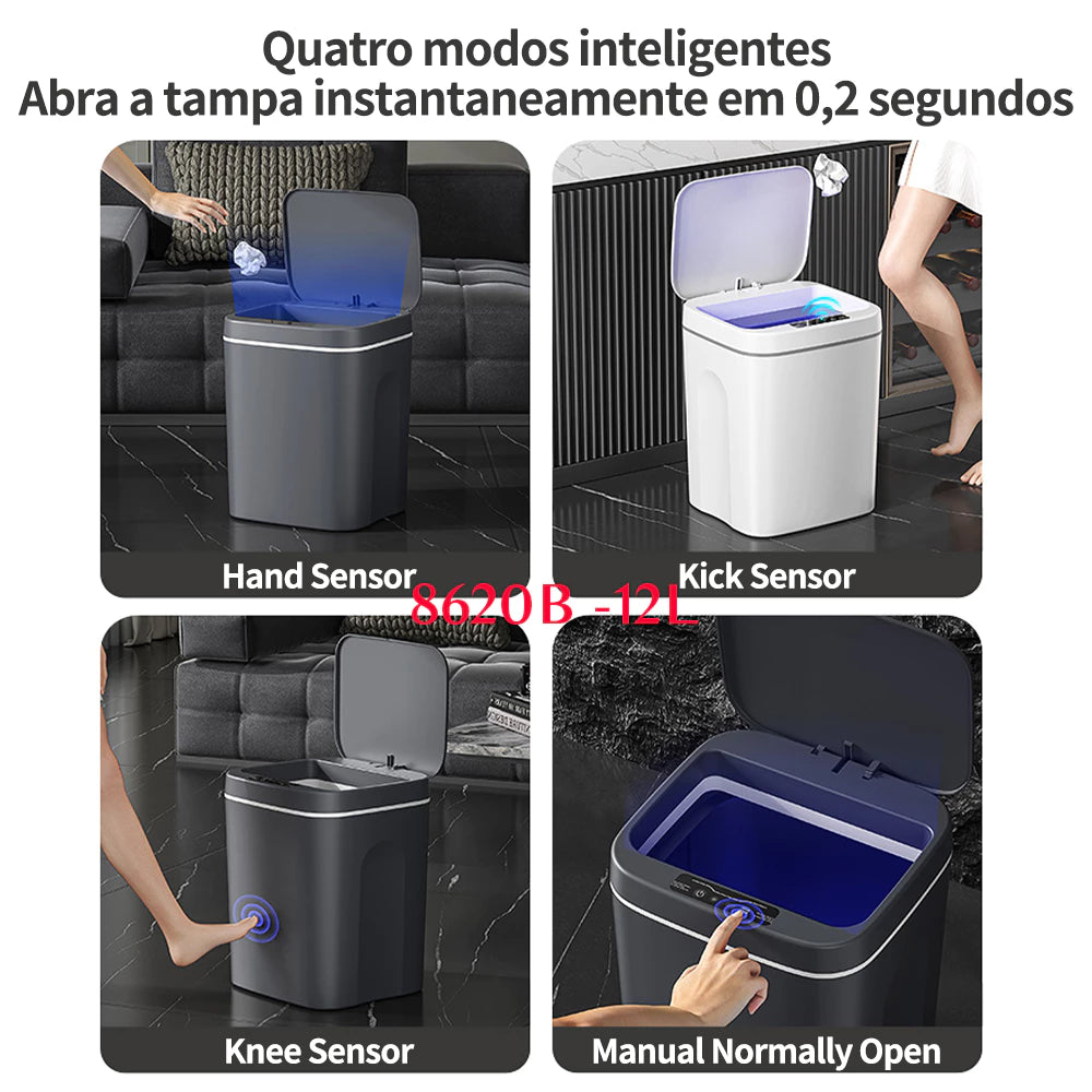 Lixeira Inteligente Automática | Sensor de Proximidade | 12L-20L Lugar Favorito